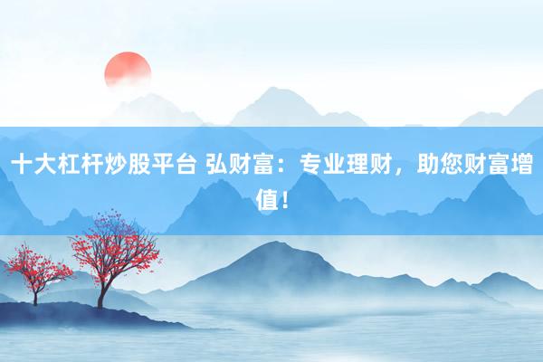十大杠杆炒股平台 弘财富：专业理财，助您财富增值！