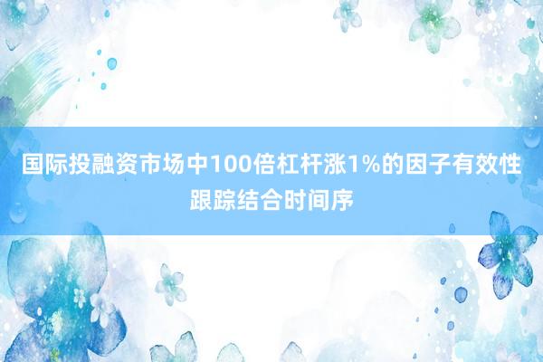 国际投融资市场中100倍杠杆涨1%的因子有效性跟踪结合时间序